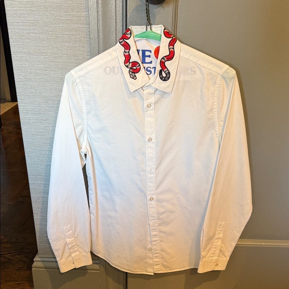 Gucci White Shirt with Snake
